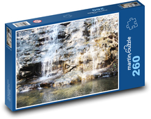 Vodopády - řeka, kameny Puzzle 260 dílků - 41 x 28,7 cm