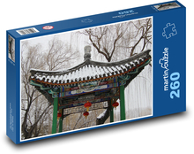 Asiatische Architektur - Pavillon, Winter Puzzle 260 Teile - 41 x28,7 cm