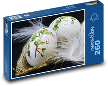 Velikonoční vejce - vajíčka, dekorace Puzzle 260 dílků - 41 x 28,7 cm