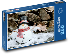 Schneemann - Dekoration, Schnee Puzzle 260 Teile - 41 x28,7 cm