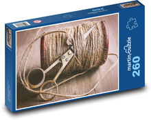 Lano - nožnice, retro Puzzle 260 dielikov - 41 x 28,7 cm