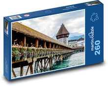 Luzern - Schweiz, Brücke Puzzle 260 Teile - 41 x28,7 cm