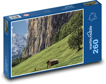 Hütte - Berg, Felsen Puzzle 260 Teile - 41 x28,7 cm