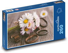 Sedmikráska - květ, klíč Puzzle 260 dílků - 41 x 28,7 cm