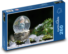 Snehová guľa - Vianoce, sneh Puzzle 260 dielikov - 41 x 28,7 cm 