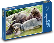 Medvědí mláďata - zvířata, zoo Puzzle 260 dílků - 41 x 28,7 cm