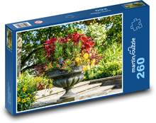 Květiny na zahradě - léto, park Puzzle 260 dílků - 41 x 28,7 cm