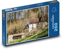 Kaple - náboženství, les  Puzzle 260 dílků - 41 x 28,7 cm