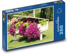 Petúnie - klavír, dekorace Puzzle 260 dílků - 41 x 28,7 cm