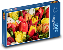 Tulips - flowers, colorful Puzzle 260 pieces - 41 x 28.7 cm 