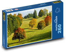 Jesienny las - liście, drzewa Puzzle 260 elementów - 41x28,7 cm