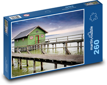 Stocznia - jezioro, Niemcy Puzzle 260 elementów - 41x28,7 cm