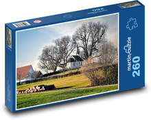 Polia - stromy, dediny Puzzle 260 dielikov - 41 x 28,7 cm 