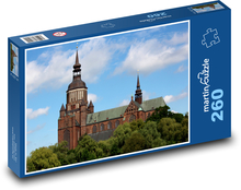 Kirche der Hl. Maria - Architektur, Denkmal Puzzle 260 Teile - 41 x28,7 cm