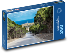 Leuchtturm - Straße, Meer Puzzle 260 Teile - 41 x28,7 cm
