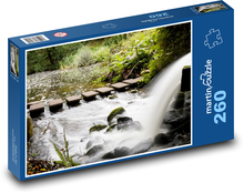 Vodopád - jazero, voda Puzzle 260 dielikov - 41 x 28,7 cm 