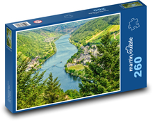 Řeka Mosela - Německo, příroda Puzzle 260 dílků - 41 x 28,7 cm