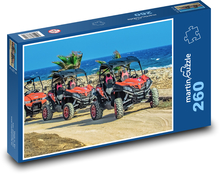 Quady - pojazdy terenowe, wybrzeże Puzzle 260 elementów - 41x28,7 cm