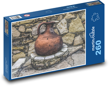 Tradiční hrnčířství - kámen, ulice Puzzle 260 dílků - 41 x 28,7 cm
