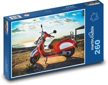 Red Scooter, Sea Puzzle 260 pieces - 41 x 28.7 cm 