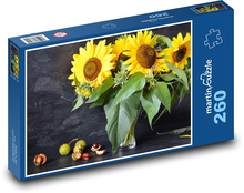 Slnečnice - gaštany, jeseň Puzzle 260 dielikov - 41 x 28,7 cm 