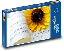 Sonnenblumen - Sommerlieder, Noten Puzzle 260 Teile - 41 x28,7 cm