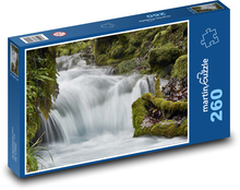 Voda - vodopád, příroda Puzzle 260 - 41x28,7 cm