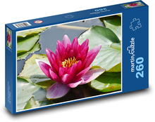 Ľalie - kvet, rybník Puzzle 260 dielikov - 41 x 28,7 cm