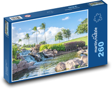 Hawaii - vodopád, Oahu Puzzle 260 dílků - 41 x 28,7 cm
