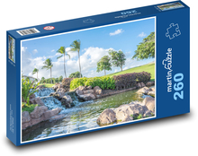 Hawaii - Wasserfall, Oahu Puzzle 260 Teile - 41 x28,7 cm