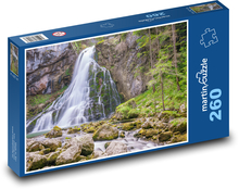 Vodopády Golling - rieka, potok Puzzle 260 dielikov - 41 x 28,7 cm 