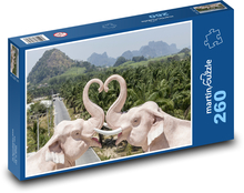 Elephant - landscape, mountain Puzzle 260 pieces - 41 x 28.7 cm 