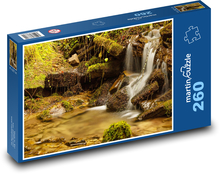 Horská řeka - vodopád, příroda Puzzle 260 dílků - 41 x 28,7 cm