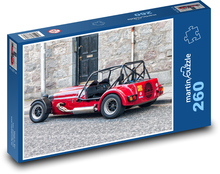 Červené auto - vozidlo, auto Puzzle 260 dielikov - 41 x 28,7 cm 