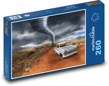 Tornado - car, storm Puzzle 260 pieces - 41 x 28.7 cm 