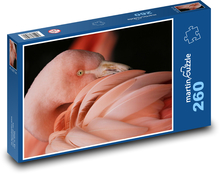 Plameňák - pták, zvíře Puzzle 260 dílků - 41 x 28,7 cm