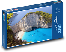 Zakynthos - pláž, ostrov Puzzle 260 dielikov - 41 x 28,7 cm 