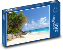 Seyschely - ostrov, pláž Puzzle 260 dielikov - 41 x 28,7 cm 