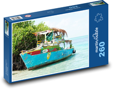 Belize - Boat, Caye Caulker Puzzle 260 pieces - 41 x 28.7 cm 