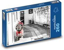 Vespa - kolobežka, Grécko Puzzle 260 dielikov - 41 x 28,7 cm 