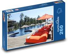 Hotel - pool, Thailand Puzzle 260 pieces - 41 x 28.7 cm 