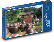Ostrov Jeju - Korea, tradiční dům  Puzzle 260 - 41x28,7 cm