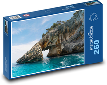 Natura - skała, morze Puzzle 260 elementów - 41x28,7 cm