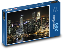 Buildings at night - city, houses Puzzle 260 pieces - 41 x 28.7 cm 