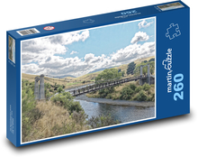 Nový Zéland - vysutý most, severní ostrov Puzzle 260 dílků - 41 x 28,7 cm