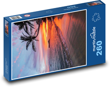 Wyspa - zachód słońca, podróże Puzzle 260 elementów - 41x28,7 cm