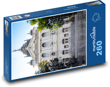 Budynek - fontanna, miasto Puzzle 260 elementów - 41x28,7 cm