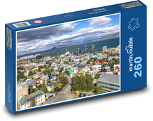 Island - město, Reykjavík Puzzle 260 dílků - 41 x 28,7 cm