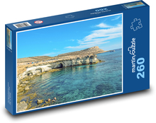 Cape Greco - Kypr, pobřeží Puzzle 260 dílků - 41 x 28,7 cm