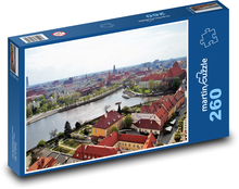 Stadt - Fluss, antik Puzzle 260 Teile - 41 x28,7 cm